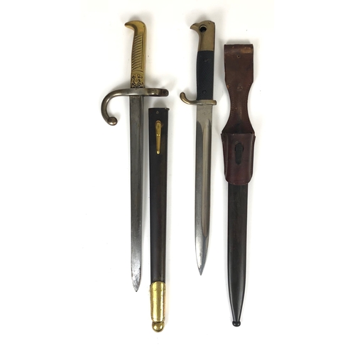 503 - Chilean M1908 Police Bayonet & German Parade Bayonet.  This example of the Chilean Police bayonet re... 