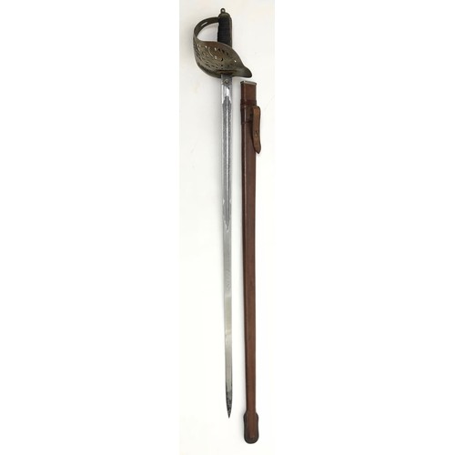 475 - WW1 Attributed British Army Infantry Pattern Sword.  A good regulation example. The blade with etche... 