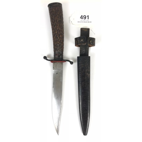 491 - Imperial German trench / fighting knife by Weyersberg Kirschbaum & Cie AG (WKC), Solingen  A good sc... 