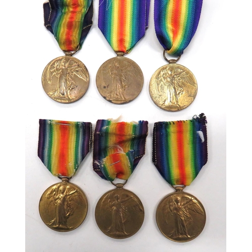 125 - Six WW1 Corps Victory Medals
Victory medals named 