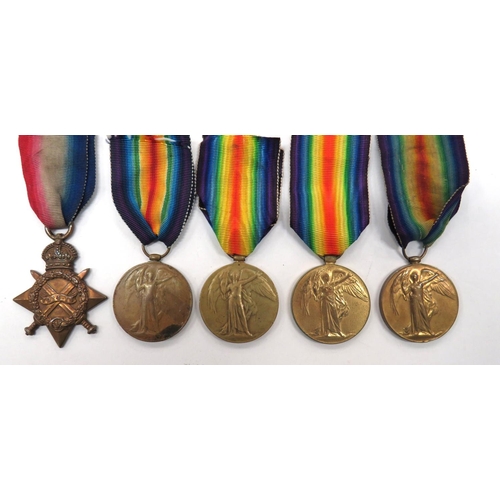 127 - Selection Of WW1 Various Medals
consisting 194-15 Star 