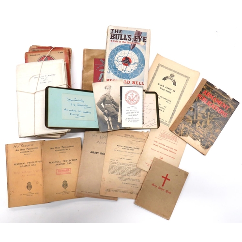 145 - Good Selection Of WW1 And WW2 Ephemera
including a WW1/interwar, nurse's autograph/memory book conta... 