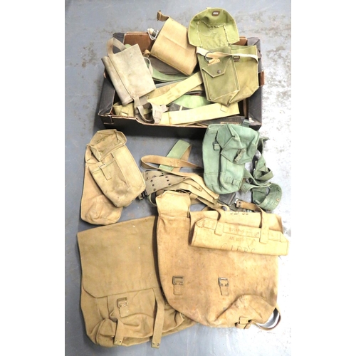 191 - Quantity Of 1937 Pattern Webbing
including 2 x map cases ... Small pack dated 1941 ... Light respira... 