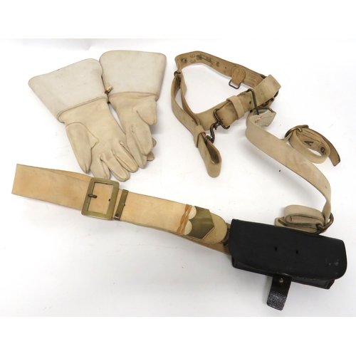 213 - 1885 Cavalry Pattern Sword Belt And Equipment
Cavalry belt in two part, buff leather joined by a bra... 