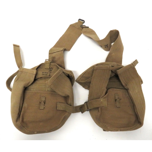 222 - Set Of Two Lewis/Vickers K Drum Magazine Pouches
khaki webbing, circular pouches with top half, circ... 