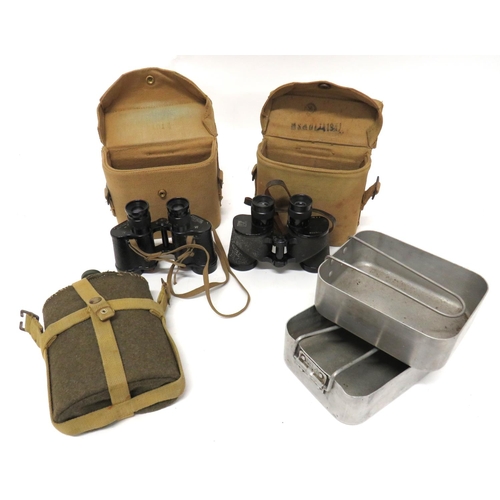 233 - WW2 Binoculars And Personal Items
consisting pair of Bausch & Lomb field binoculars in webbing c... 