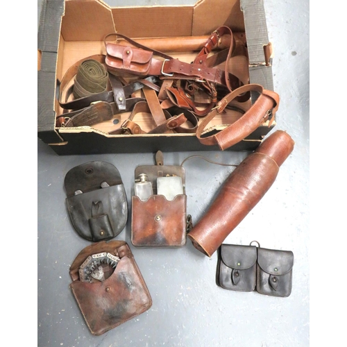 234 - Selection of Various WW1 Period Leather Equipment
including brown leather, Officer's Sam Browne belt... 