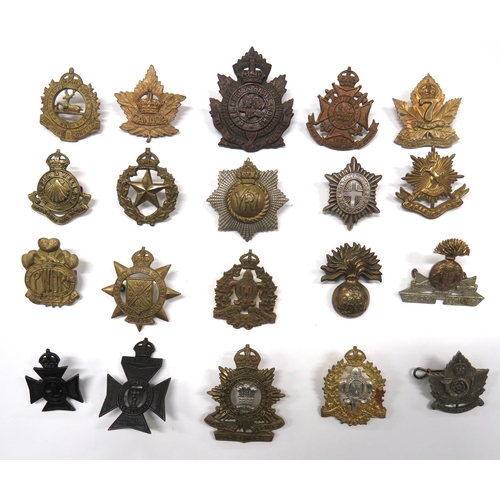 4 - 20 x Canadian Cap Badges
including brass KC 7th N W Murray Borderers ... Bi-metal St John Fusiliers ... 