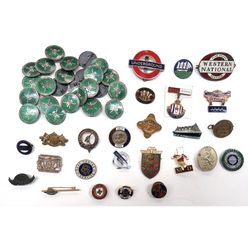 74 - 50 x Various Lapel Badges
including 25 x plated and enamel QC Army Medical Service Schools Of Nursin... 