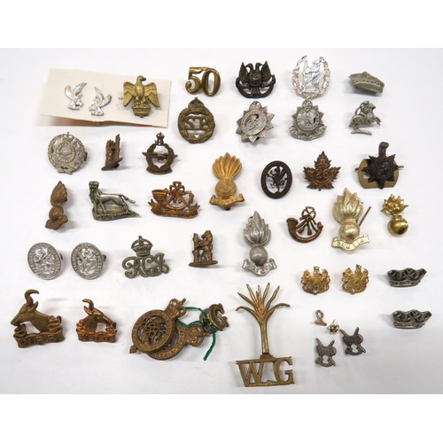 81 - Selection Of Yeomanry And Other Collar Badges
including brass Warwickshire Yeo ... Bronzed West Some... 