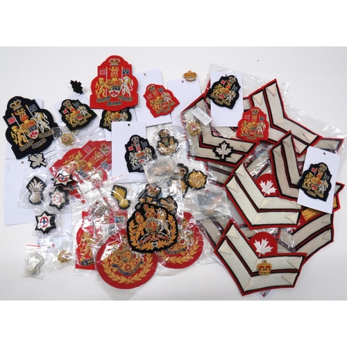 89 - Quantity Of Modern Bullion Embroidery Arm Badges
including bullion embroidery QC Canadian royal coat... 