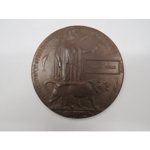 116 - WW1 Casualty Memorial Death Plaque
bronze 