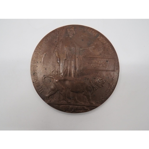 118 - WW1 Casualty Memorial Death Plaque
bronze 