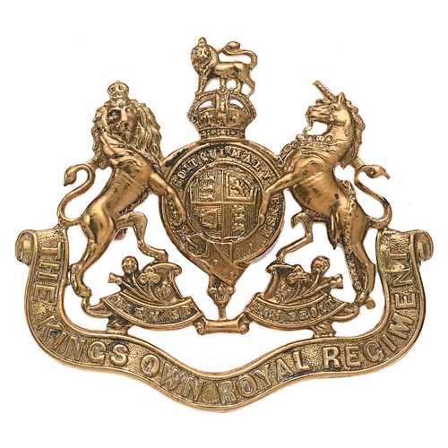 124 - Norfolk Yeomanry senior NCO's arm badge c.1905-20.  Good scarce die-cast brass Royal Arms resting on... 