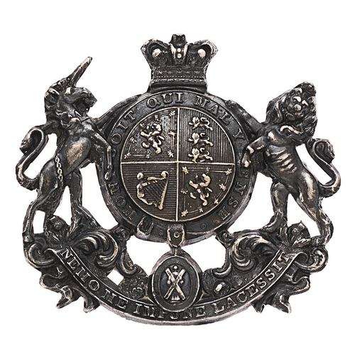 127 - 10th (Civil Service) Co. 1st City of Edinburgh Rifle Volunteer Corps Scottish forage cap badge c. 18... 