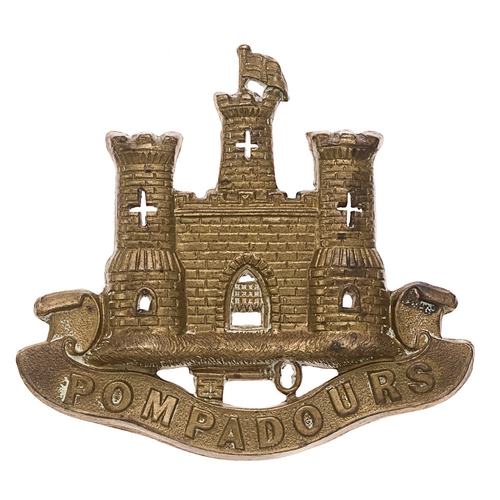 128 - 56th (West Essex) Regiment of Foot, Victorian head-dress badge c. 1874-1881.  Good scarce die-stampe... 