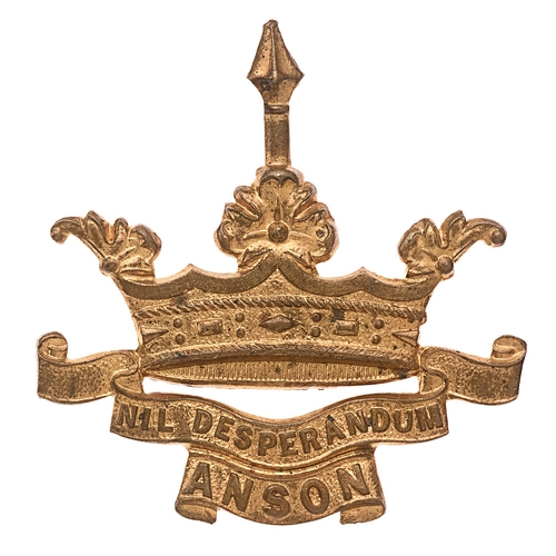 131 - RND Anson Battalion Royal Naval Division RND cap badge c. 1916-18 by Gaunt.  Good scarce die-stamped... 