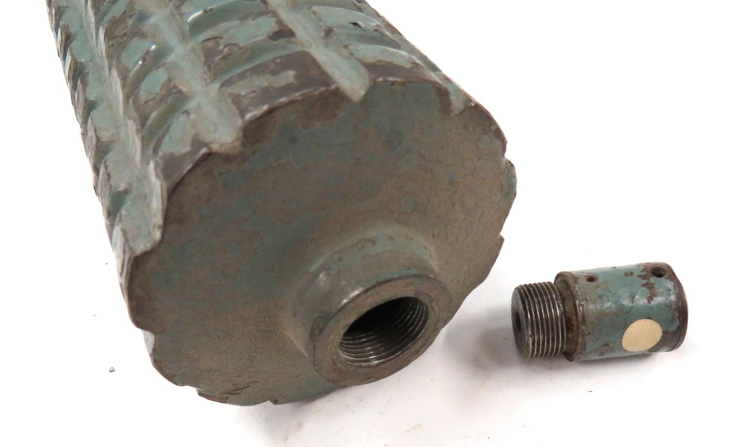 WW1 German Inert Grantenwerfer Mortar Shell green painted, cast iron ...