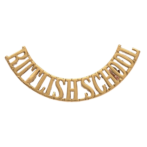 RUTLISH SCHOOL Surrey shoulder title badge. Good scarce die-cast brass ...