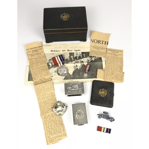 261 - Armoured Car Company, Shanghai Volunteer Corps Long Service Medal and items.  Good scarce example en... 