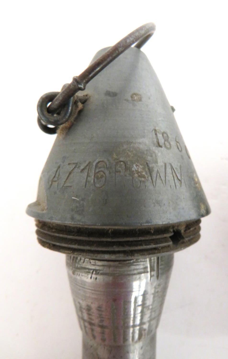 Three WW1/WW2 Period Shell Head Fuses including brass and steel 