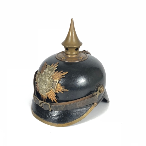 Imperial German WW1 Saxon Reserve Pickelhaube. A good and scarce ...