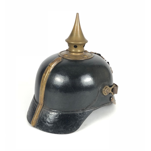 Imperial German WW1 Saxon Reserve Pickelhaube. A good and scarce ...