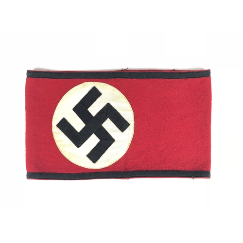 German Third Reich Allgemeine SS wool armband c. 1936. Good scarce red ...