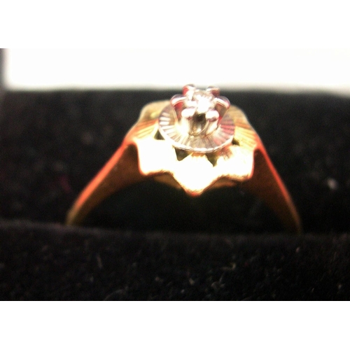 21 - 18ct yellow gold & solitaire diamond ring in illusion setting

P & P – UK £10+VAT, EU £15+VAT, RoW £... 