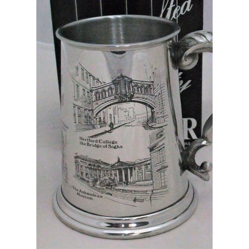 7 - Boxed pewter tankard commissioned by Oxford Mail and  presented to Harold Wilson PM during a visit a... 