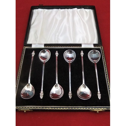 73 - Cased set of Edwardian solid silver spoons, approx 82 grams total

P & P – UK £10+VAT, EU £15+VAT, R... 