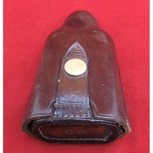 78 - Victorian perfume bottle in leather travelling case, approx 14 cm in length.

P & P – UK £10+VAT, EU... 