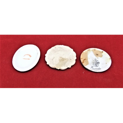58 - 3 Unsigned 19thC Italian porcelain miniature portraits, all unframed

P & P – UK £10+VAT, EU £15+VAT... 