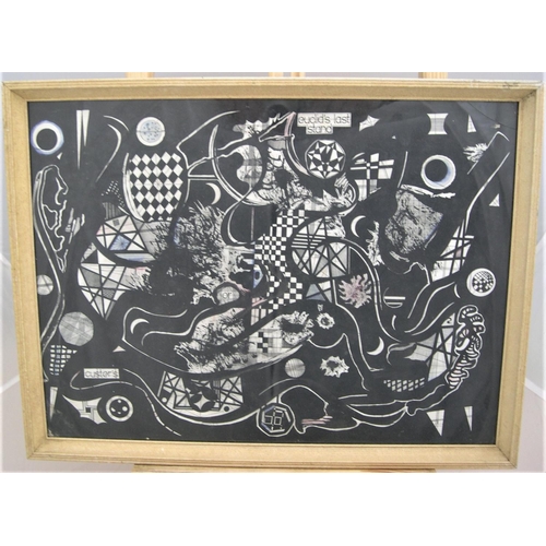 304 - 2 McFEE pen & ink modernist abstracts, both framed, 

both approx 29 x 39cm,