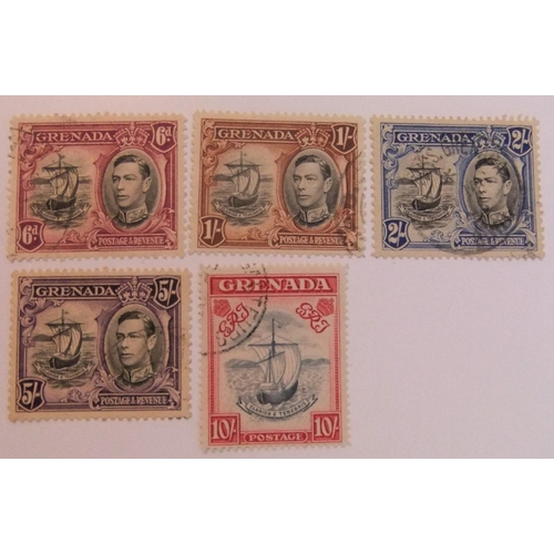100 - 5 1937 Grenada, used high denominations