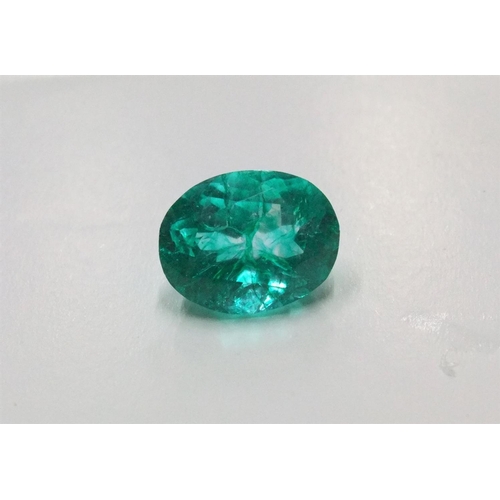 68 - GGL certified (CoA) NATURAL GREEN EMERALD, Oval cut, 7.95ct