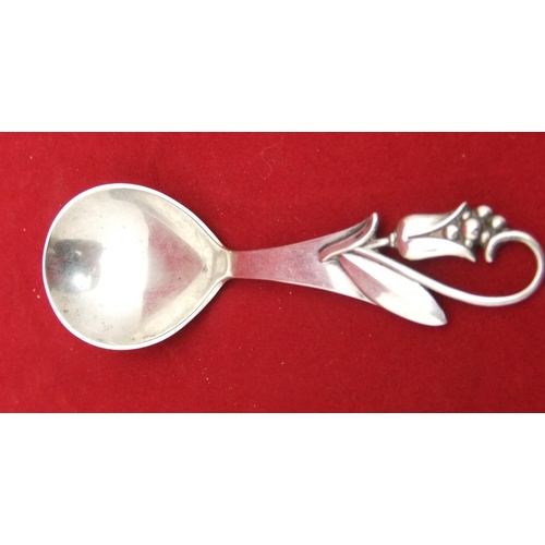 77 - 1936 Danish silver caddy spoon by Horsen Solvvarefabrik / W & S Sorensen-Horsens, Copenhagen, 

14 g... 