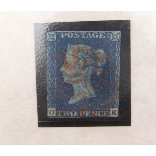 86 - GB Imperforate stamp collection including Penny black with red Maltese cross cancellation, 2 2p blue... 