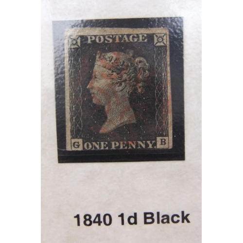 86 - GB Imperforate stamp collection including Penny black with red Maltese cross cancellation, 2 2p blue... 