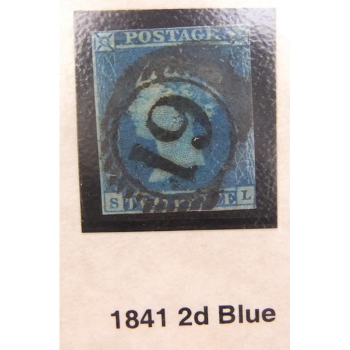 86 - GB Imperforate stamp collection including Penny black with red Maltese cross cancellation, 2 2p blue... 