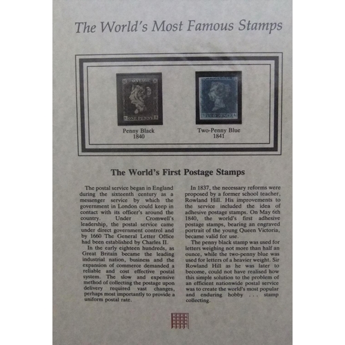 87 - Imperforate stamp collection - used Penny black & used 2 penny blue

Beautifully displayed within a ... 