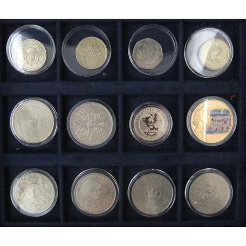 83A - Various commemorative coins (12), mainly GB in Royal family coin box