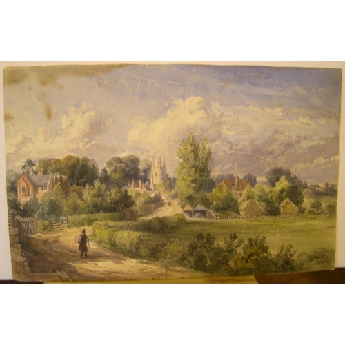 864 - J J Fisher 1850s watercolour 