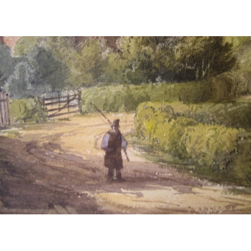 864 - J J Fisher 1850s watercolour 