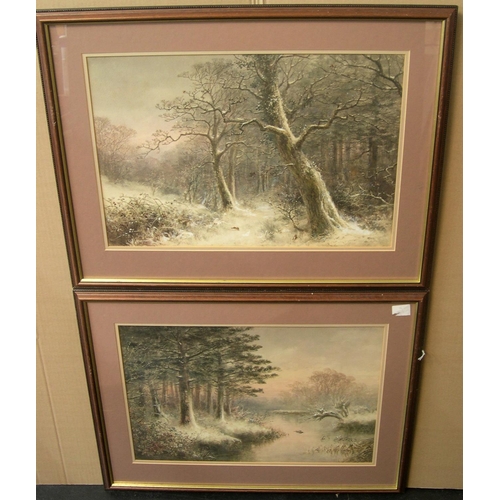 842 - Pair of William Wells QUATREMAIN (1857-1930) watercolours, 