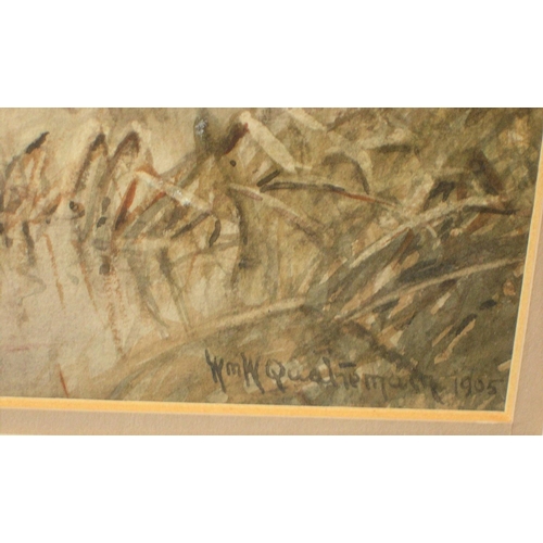 842 - Pair of William Wells QUATREMAIN (1857-1930) watercolours, 