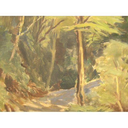 846 - Large unsigned impressionist oil on canvas paper, 