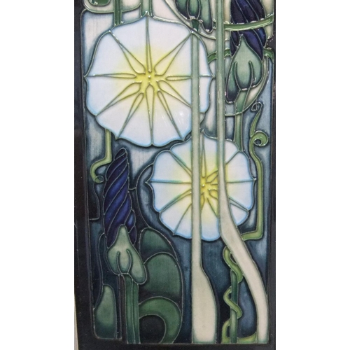 158 - Moorcroft ceramic tile, framed,

30 x 10 cm

Good condition, without chips, cracks etc