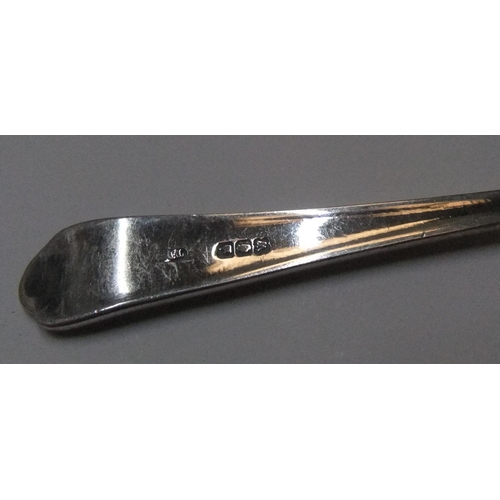 102 - 6 Scottish cased, old silver tea spoons with golf logo engraved to each spoon