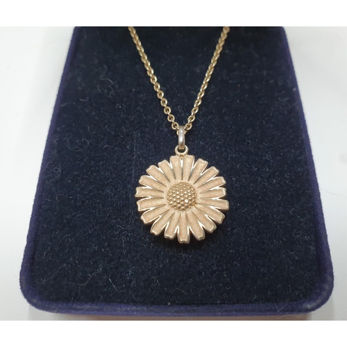 40 - Silver daisy necklace by Scrouples and a silver solitaire ring